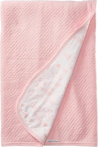 Vista 13 de HonestBaby Matelasse Manta reversible de recepción 100% algodón orgánico para bebés, niños, niñas, rayas de arco iris, azul, talla única Rayas