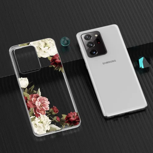 Vista 5 de Funda para Galaxy Note 20 Ultra 5G Funda transparente para niñas, TPU suave a prueba de golpes, funda protectora transparente para Samsung Galaxy