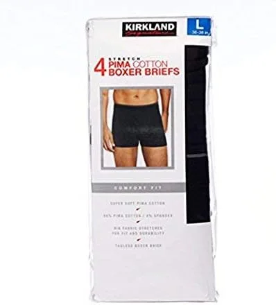Vista 6 de Kirkland Signature Calzoncillos tipo bóxer para hombre paquete de 4 Variados