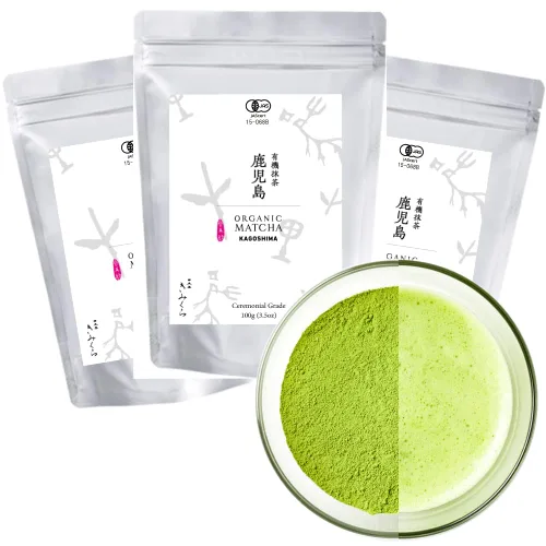 Vista 8 de Polvo de té verde matcha ceremonial orgánico de Kagoshima JAPÓN Té japonés KIMIKURA Matcha KIMIKURA