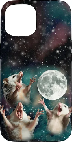 Vista 6 de Three Possum Moon 3 Opossum Funny Weird Cursed Meme Case para iPhone 17