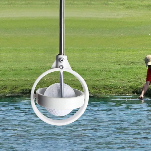 Vista 5 de Recuperador de pelotas de golf o herramienta de recogida con extensible automático, inoxidable para arbusto de agua blanco amarillo 2 colores regalo