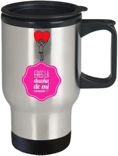 Vista 2 de Regalo para Esposa Taza de Cafe para la jefa de la casa Perfecto regalo para novia, enamorada y prometido Vaso con afirmaciones positivas