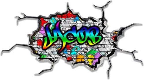 Vista 13 de Calcomanía de pared personalizada con nombre de graffiti 3D, calcomanía decorativa de vinilo artística personalizada, extraíble, despegar y pegar