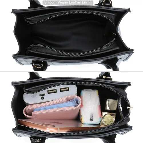 Vista 7 de CATMICOO Mini monedero de moda para mujer, bolso pequeño y mini bolso con patrón de cocodrilo