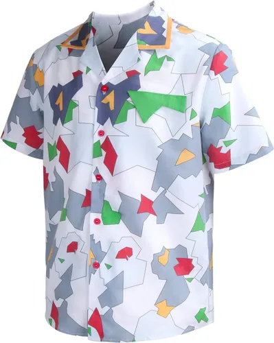 Vista 2 de Camisas de cosplay para hombre, camisa, camisetas de manga corta, camisas de playa para adultos y niños, trajes de Halloween