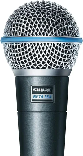 Vista 4 de Shure Micrófono vocal BETA 58A - Micrófono dinámico supercardioide de un solo elemento para escenario y estudio, incluye adaptador de soporte