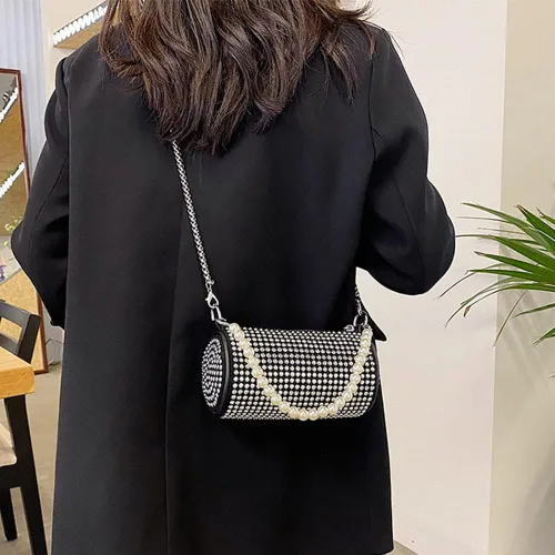Vista 2 de JBB Rhinestone Clutch Purses For Women Glitter Purse Bling Evening Handbags Chain Strap Mini Party Bag Small