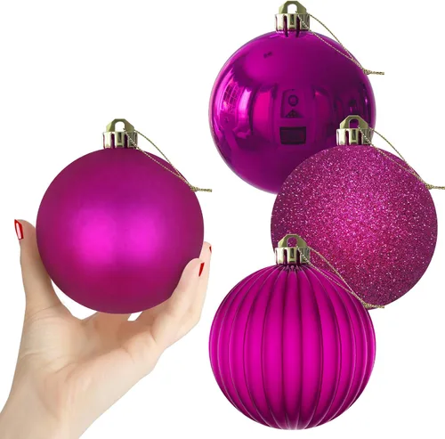 Vista 133 de Esferas pequeñas de bronce de 1.6 pulgadas para decoración del árbol de Navidad, adornos inastillables para cumpleaños, Halloween, vacaciones, boda