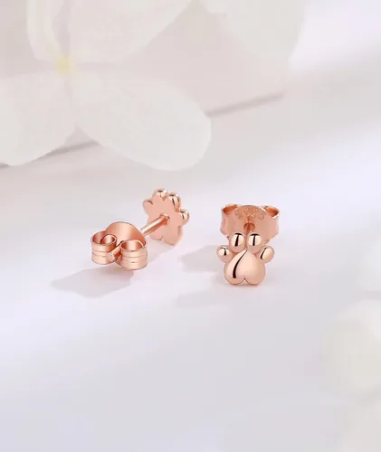Vista 3 de INFUSEU Aretes de plata de ley para mujeres y niñas, bonitos aretes de animales, Plata de ley