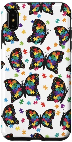 Vista 11 de Funda con patrón de rompecabezas de mariposa para iPhone 17