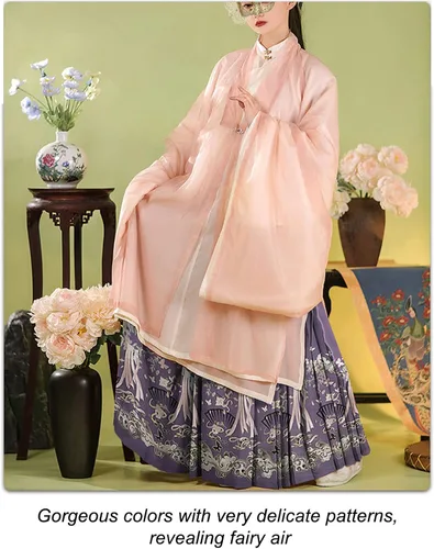 Vista 3 de BAWHO Besutiful Dyeing Jacquard Silk Satin Fabric Gorgeous Streamer Ribbon Fan Clouds Flower Pattern Golden Line Edge Cloth for Cheongsam