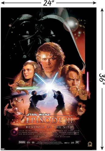 Vista 3 de Trends International 24X36 Star Wars: La Venganza de los Sith - Póster de Pared de Una Hoja, 24.00" x 36.00", Versión Sin Marco