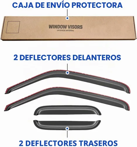 Vista 7 de Viseras de ventana en canal Protectores de lluvia para Ford Ranger SuperCab