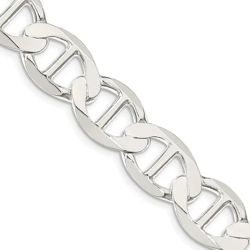 Vista 2 de IceCarats 925 Sterling Silver 12.3mm Anchor Mariner Link Chain Necklace