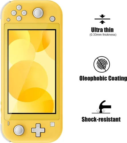 Vista 4 de JOTO 3 Pack Screen Protector for Nintendo Switch Lite, Tempered Glass Screen Film Guard Rounded Edge Real Glass Screen Protector for Switch Lite 2019