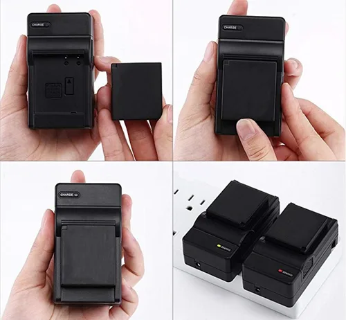 Vista 4 de Cargador de batería para Canon NB-6L, NB-6LH y PowerShot SX240 HS, SX260 HS, SX270 HS, SX280 HS, SX500 es, SX510 HS, SX520 HS, SX530 HS, SX540 HS
