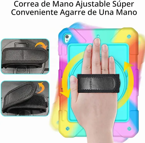 Vista 4 de LTROP Funda Protectora para iPad de 6ª/5ª Generación y iPad Air 2, Funda para iPad de 9.7 Pulgadas con Correa para el Hombro, Soporte