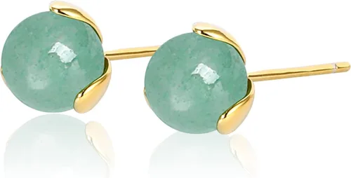 Vista 84 de Jade Earrings Studs,Green Jade Earrings for Women,925 Sterling Silver Earrings Studs for Sensitive Ears,Handmade Jade Earrings for Birthday