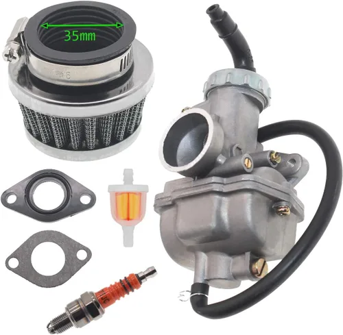 Vista 7 de Carburador PZ20 para 125cc 110cc 90cc 70cc 50cc TAOTAO ATV Dirt Bike Kazuma Baja Quad Go Kart NST SunL CRF50F XL75 CRF80F XR50R motor de 4 tiempos