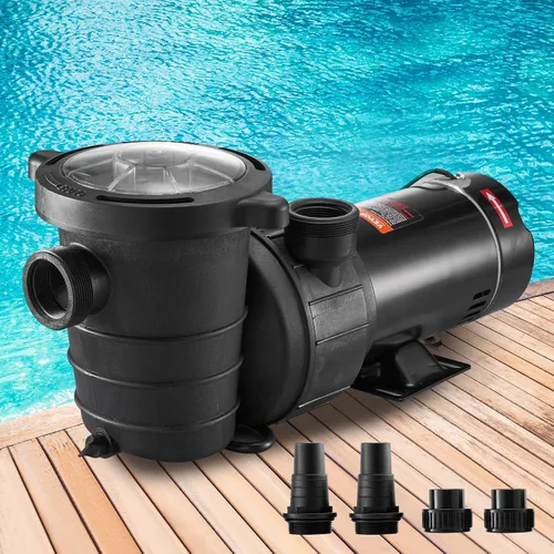 Vista 2 de VEVOR Bomba de piscina 1.5 HP 5280 GPH Max Flow Bomba de velocidad única