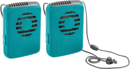 Vista 7 de O2COOL Ventilador de Collar Deluxe, Funciona con Pilas, para Enfriamiento Personal con Correa Ajustable (Negro)