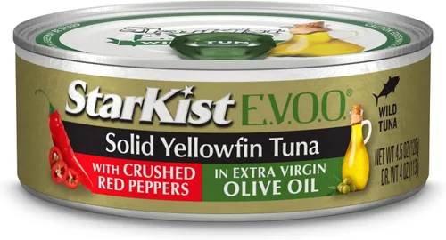 Vista 21 de StarKist E.V.O.O. Atún blanco sólido, atún blanco sólido, atún enlatado de 4.5 onzas, paquete de 12 33g of Protein Per Serving, Features Extra