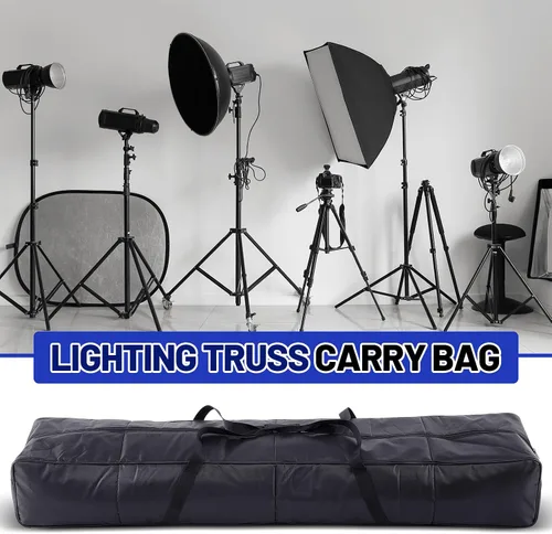 Vista 2 de Dansydaisy Bolsa de soporte de luz de altavoz de 62 pulgadas con perla, bolsa de transporte de truss de algodón, funda de transporte con asa