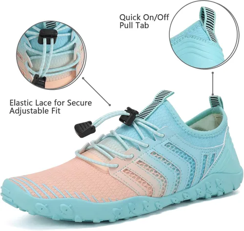 Vista 5 de Zapatos de agua WateLves para hombre y mujer, estilo pies descalzos, para playa, piscina, secado rápido, calcetines de agua, para piscina, surf