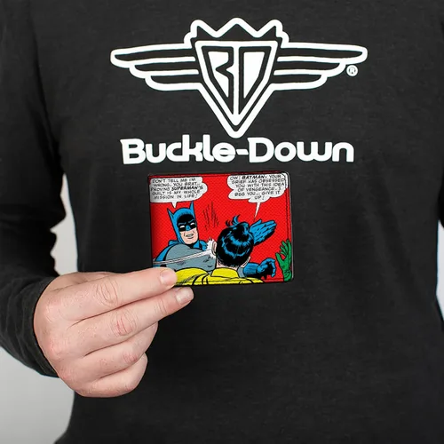 Vista 3 de Buckle-Down Billetera bi plegable de Pu Bifold-Batman para hombre