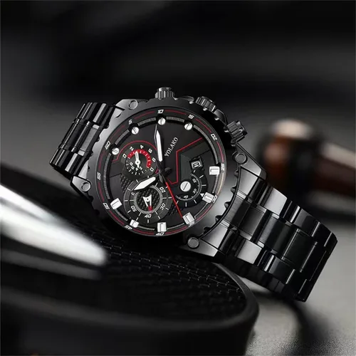 Vista 4 de CdyBox Reloj de pulsera de cuarzo de moda para hombre, reloj de pulsera de acero para hombre