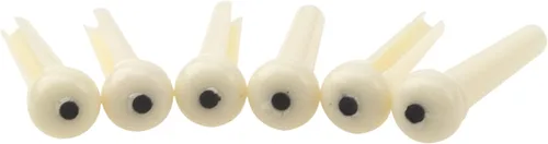 Vista 3 de 40 clavijas de plástico para guitarra acústica Yootones compatibles con piezas de repuesto de guitarra (blanco)