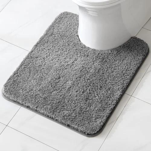 Vista 83 de MIULEE Alfombras de baño negras, suaves y pequeñas, absorbentes, antideslizantes, de secado rápido, esponjosas, para baño, bañera y duchas, lavables