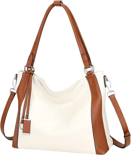 Vista 2 de Over Earth Bolsos de cuero suave para mujer, bolso de hombro tipo hobo grande