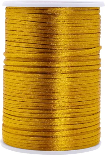 Vista 103 de Mandala Crafts Cordón de satén de cola de rattail de 0.02 in para nudos chinos de macramé