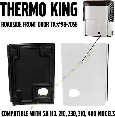 Vista 2 de PitStopTruckParts Thermo King Reefer - Panel de puerta delantera TK98-7058 SB 110, 210, 230, 310, 400