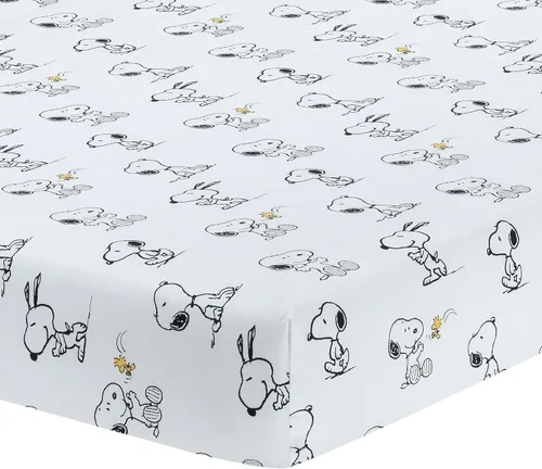 Vista 15 de Lambs & Ivy Baby Farm Animals - Sábana bajera ajustable para cuna, 100% algodón, color blanco