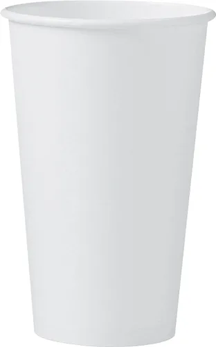 Vista 4 de Solo Foodservice 316W - Taza caliente de papel blanco de 16 onzas sin mango Singlepoly (Paquete de 1000)