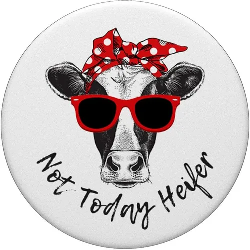Vista 3 de Not Today Heifer - Gafas de sol con diseño de vaca, color blanco y negro