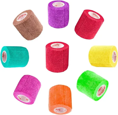 Vista 15 de Cinta adhesiva para veterinarios (negro) (paquete de 2) (2 pulgadas x 15 pies), autoadhesiva, adherente, cohesiva, flexible, autoadhesiva, rollo