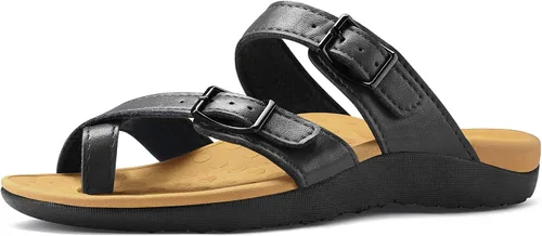 Vista 9 de mysoft Sandalias ortopédicas ajustables para mujer, con soporte de arco, cómodas para caminar y verano