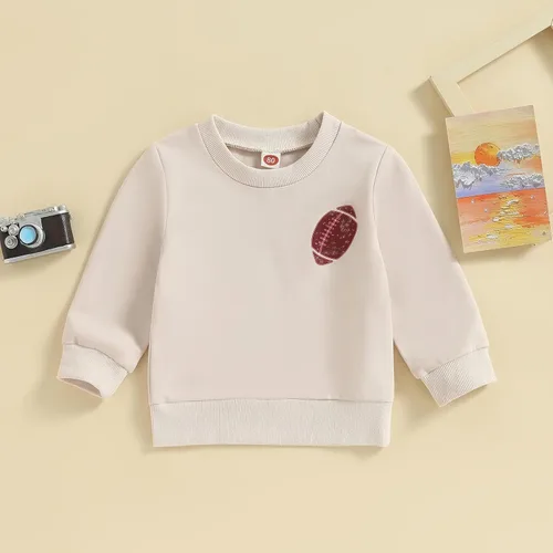 Vista 2 de Sudadera de fútbol americano para el día del partido de fútbol americano para bebés, niños y niñas, ropa de otoño