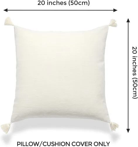 Vista 5 de Hofdeco Funda de almohada decorativa neutra de mediados de siglo solamente, beige sólido, 20 x 20 pulgadas