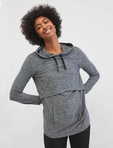 Vista 3 de Motherhood Maternity Sudadera con capucha de lactancia para mujer