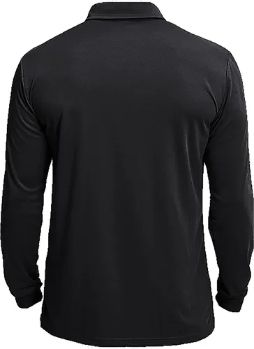 Vista 2 de FASKUNOIE Polo de manga larga para hombre, secado rápido, táctico, senderismo, golf, piqué, jersey, con botón