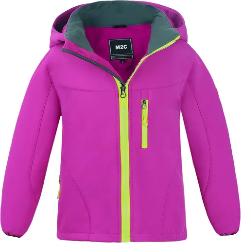 Vista 8 de M2C Chaqueta Softshell Cortavientos con Capucha y Forro Polar para Niños y Niñas
