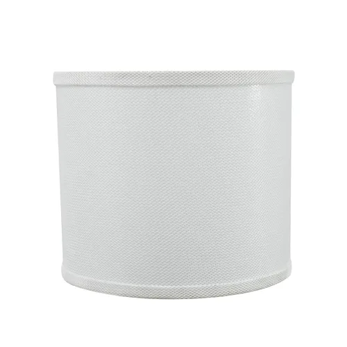 Vista 3 de Aspen Creative 31101A, pantalla de lámpara de construcción de araña con forma de tambor de transición (cilindro) en blanco, 12 pulgadas de ancho