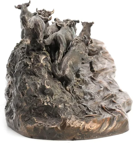 Vista 8 de Veronese Design Estatua de resina de gran migración de 17 pulgadas con acabado de bronce