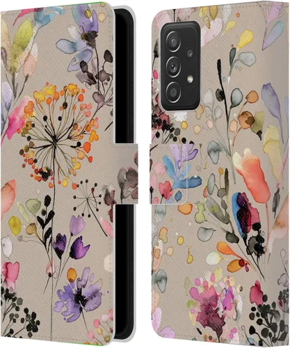 Vista 141 de Head Case Designs Officially Licensed Ninola Beige Wild Grasses Leather Wallet Case Compatible with Samsung Galaxy A07 4G