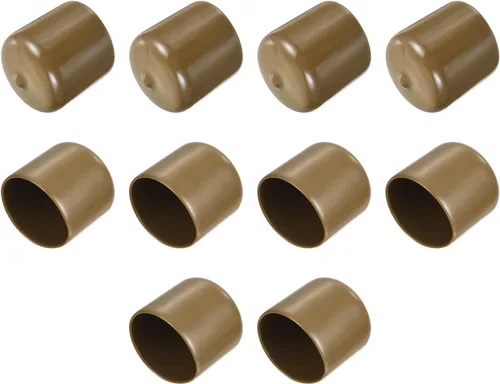 Vista 68 de uxcell 10 tapas de goma para extremos de 0.591 in de identificación, tapa de extremo redondo, protectores de rosca de tornillo, color negro